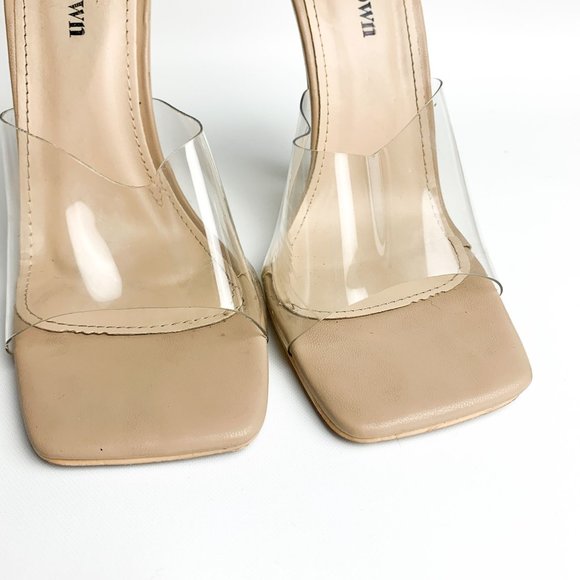 Superdown Braelyn nude square toe heel 8 - Picture 3 of 9